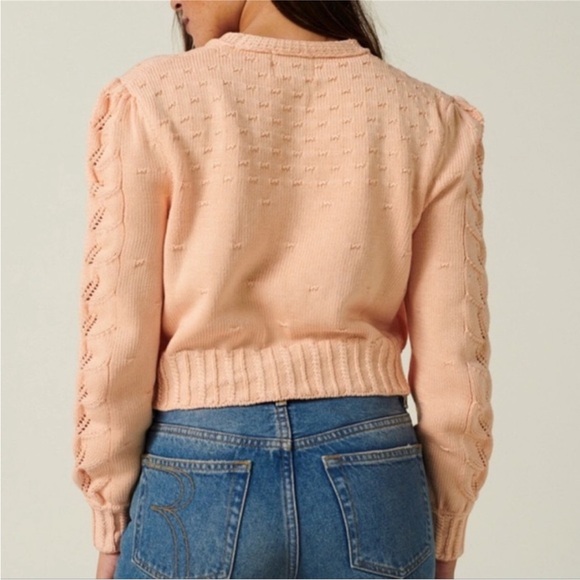 Rouje Maya Cardigan in Peach size 36 - Picture 3 of 12